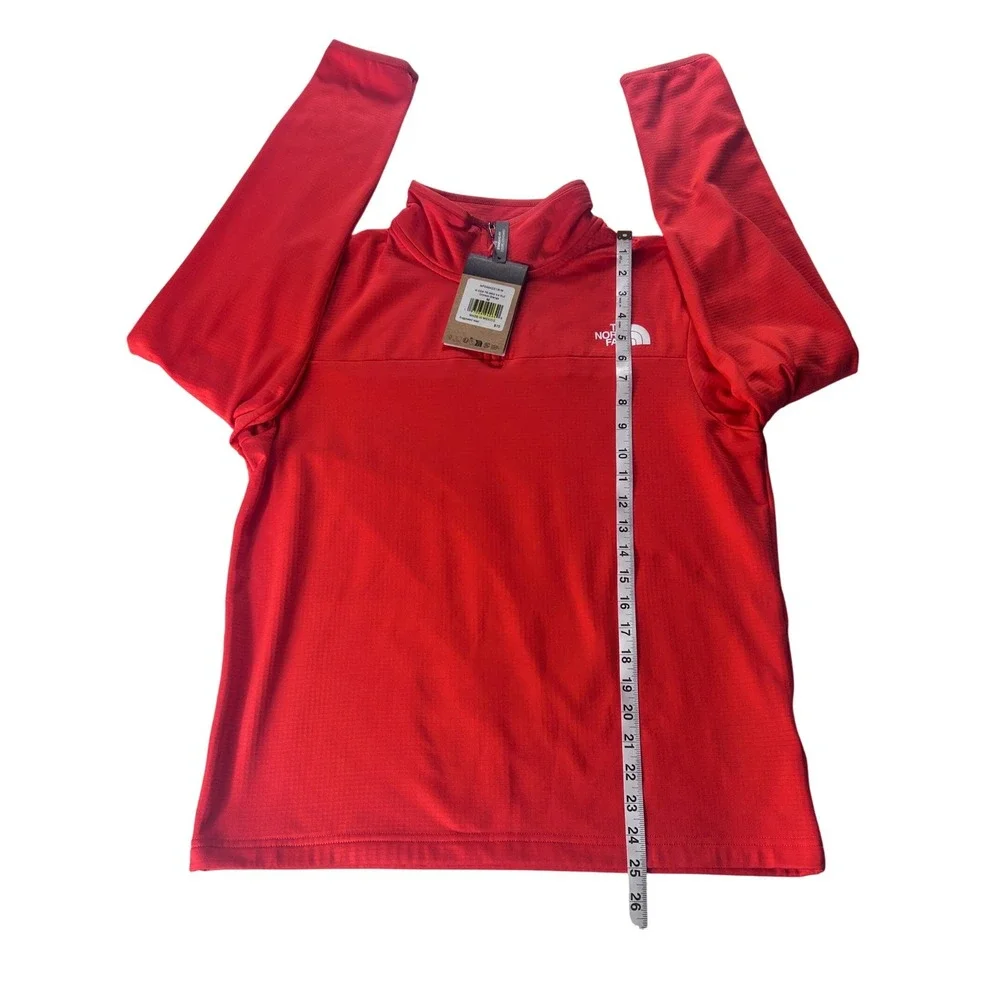 The North Face Men Crimson Orange Canyonlands 1/4 Zip Fleece NF0A8AZE Medium NEW